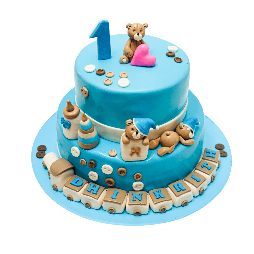 Two-Tier Teddy Bear Cake