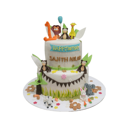 Animals Theme Cake