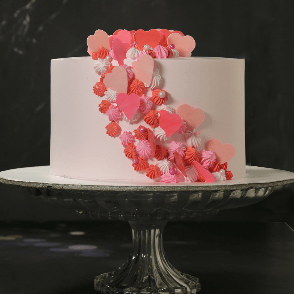 Cascading Heart Cake