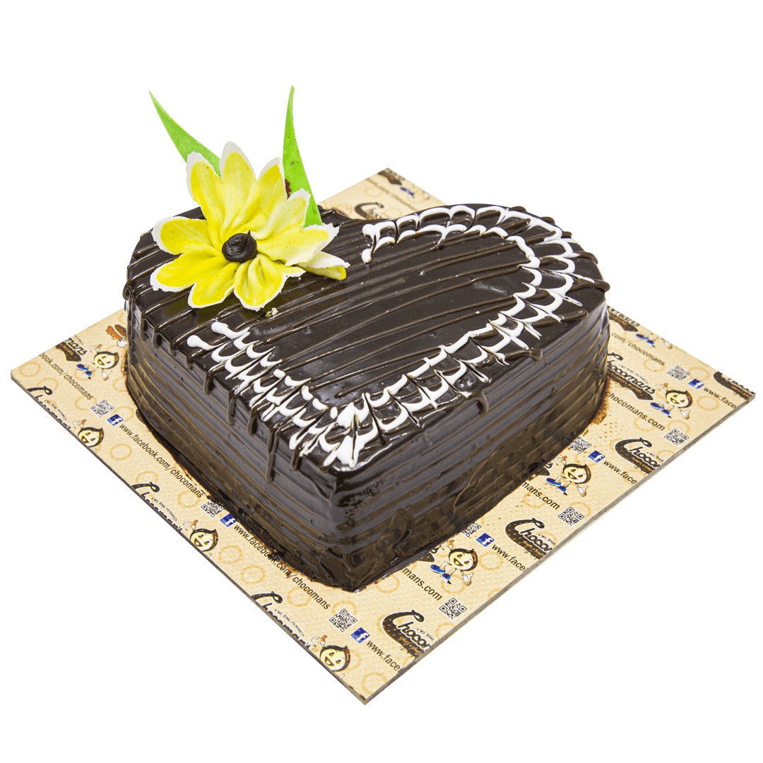 Chocolate Truffle Heart Shaped Cake