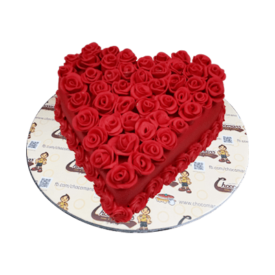 Heart Shaped Anniversary Cake