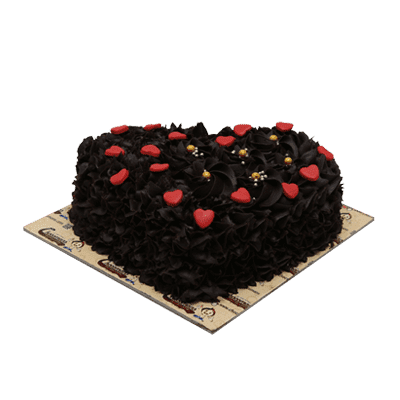 Heart Shaped Chocolate Truffle Cake