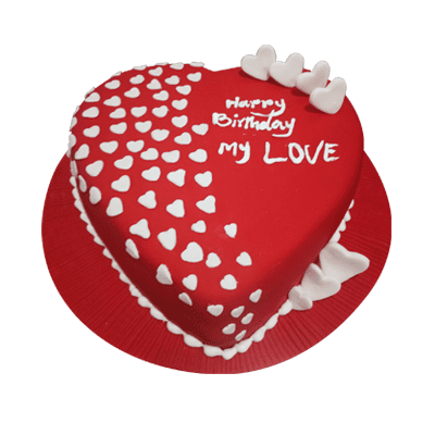 Heart Shaped Couple Cake