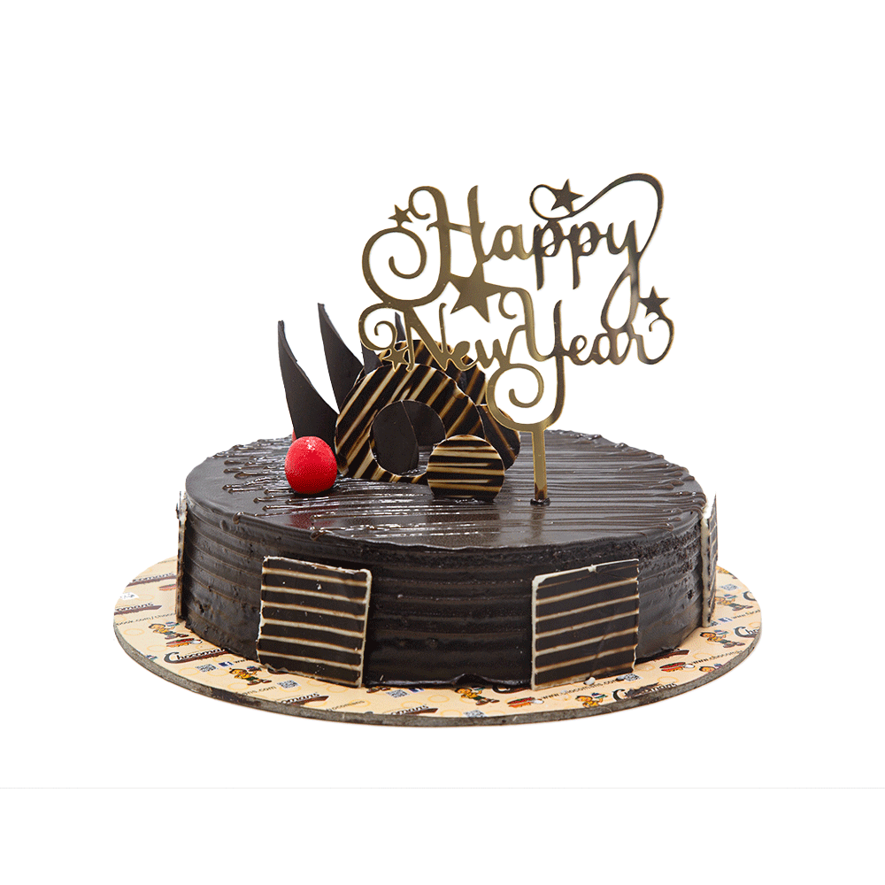 New Year Chocolate Truffle Cake