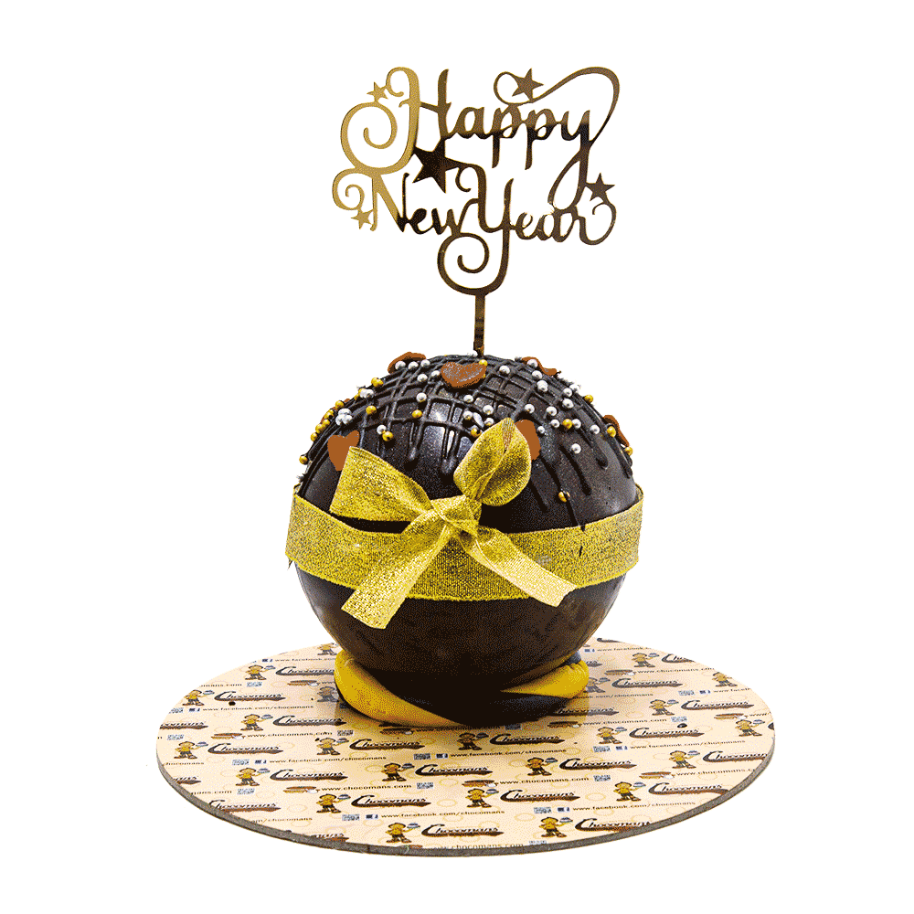 New Year Pinata Chocolate Truffle Ball Cake