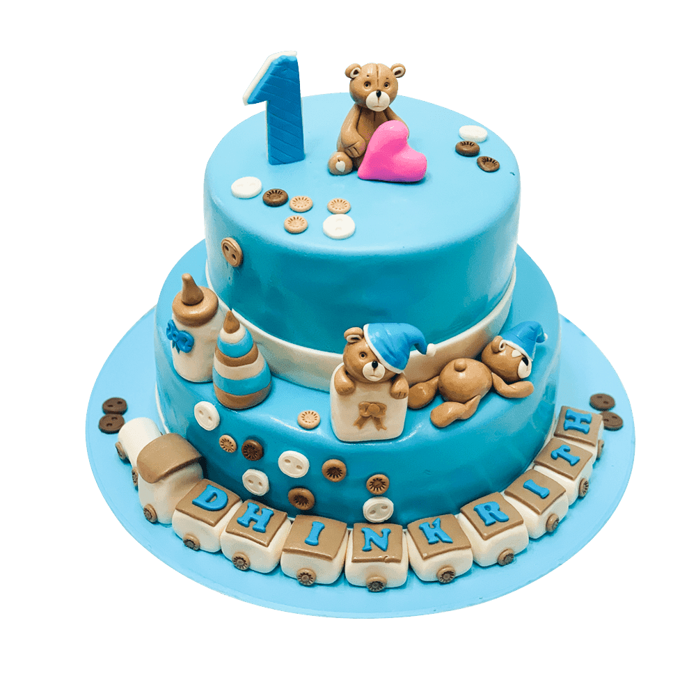 Two-Tier Teddy Bear Cake