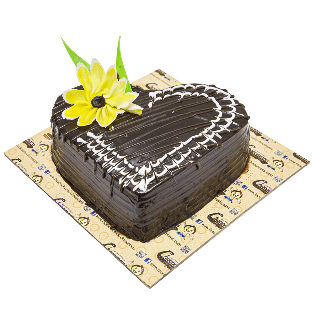 Chocolate Truffle Heart Shaped Cake