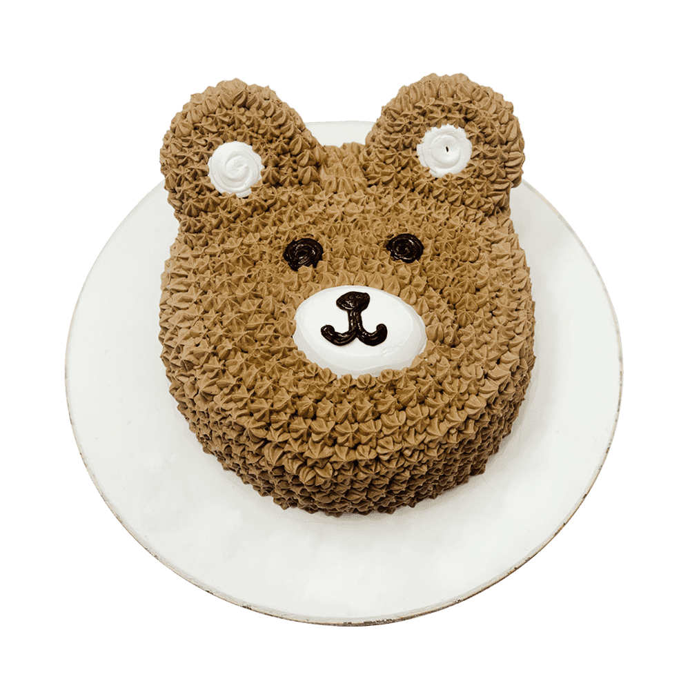 Cute Teddy Bear Cream Cake