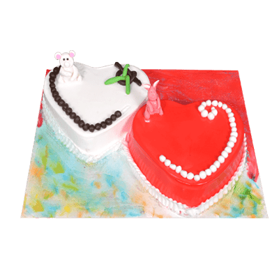 Double Heart Cake