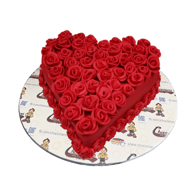 Heart Shaped Anniversary Cake