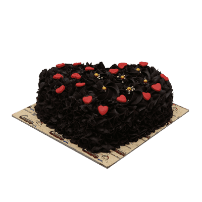 Heart Shaped Chocolate Truffle Cake