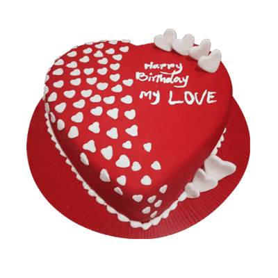 Heart Shaped Couple Cake