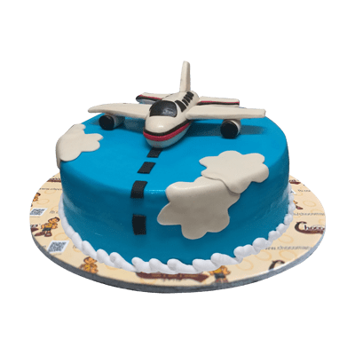 Airplane Fondant Cake- Order Online Airplane Fondant Cake @ Flavoursguru