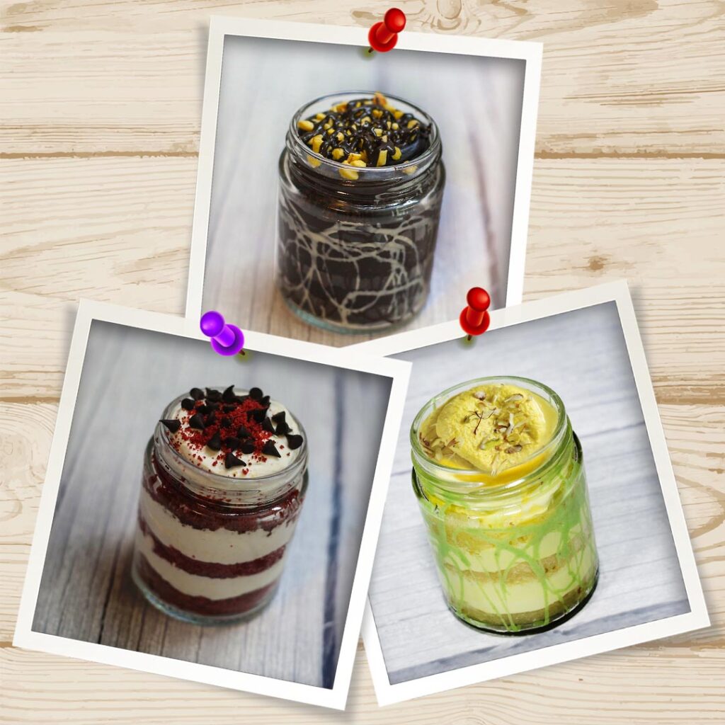 Desert Jar Combo 3 (2xChocolate Fudge, 1xRasamalai and 1xRed Velve