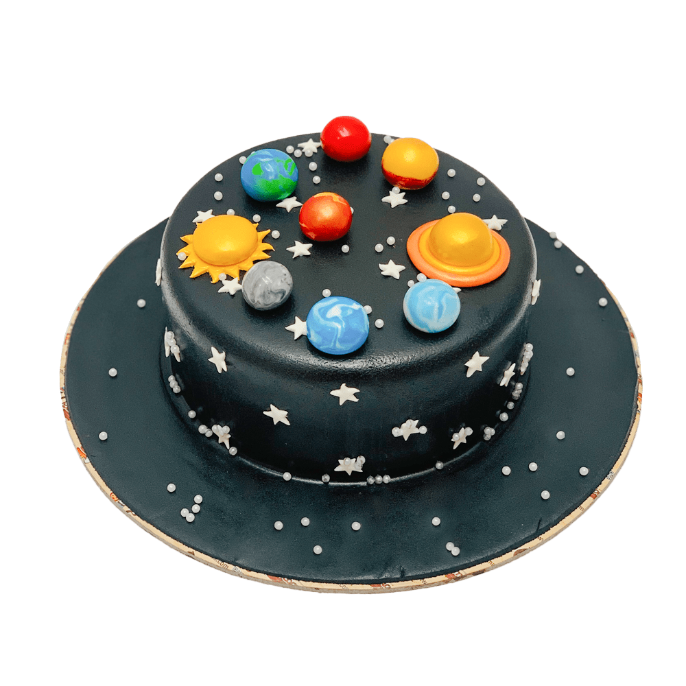 Spaced themed cake, love how it turns out ❤️ Galaxy base with planet  drawings. Im forever a galaxy girl. I love this themed so so much.… |  Instagram