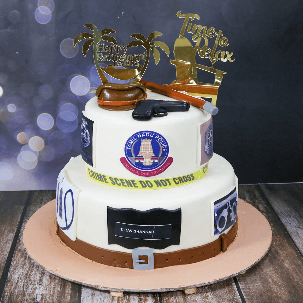 Police uniform cake - Decorated Cake by Urvi Zaveri - CakesDecor